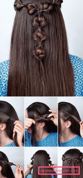 coiffures claires pour vous-même en 5 minutes à l'école pour les cheveux longs